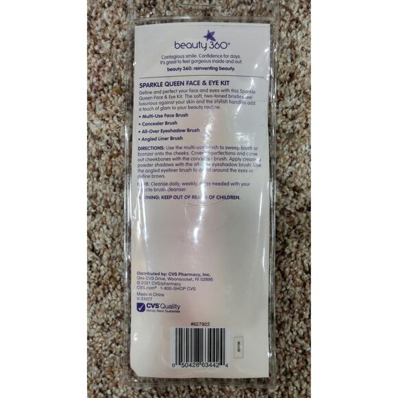 Sparkle Queen Face & Eye Kit Liner Brush Beauty 360 4 Total New - Picture 3 of 3